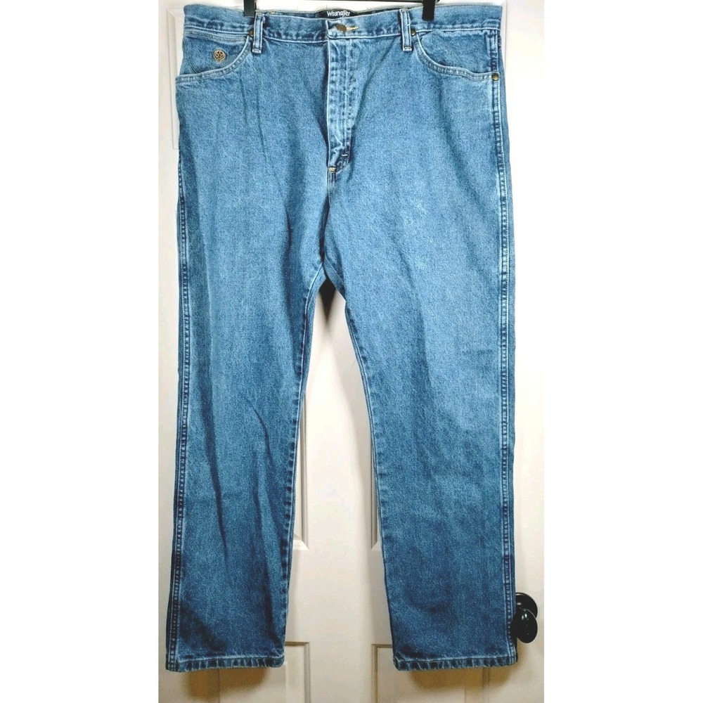 Wrangler George Strait Jeans Mens 38x32 (Actual 31) Blue Denim Relaxed Fit